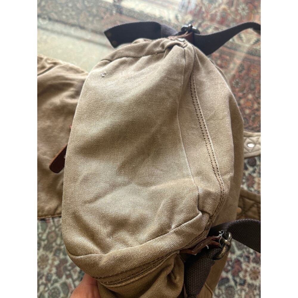 Vintage Will Leather Goods Eugene OR  Lennon backpack brown canvas - Picture 9 of 10
